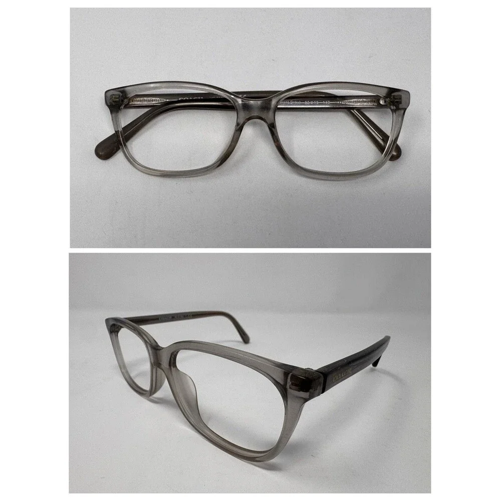 Coach HC6139U Eyeglass Frames Only 53-15-140 Transparent Gray 5176 Authentic